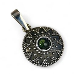 ANTICA ROMA, silver pendant, Moldavite, Ag 925/1000