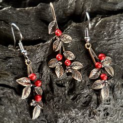 Bleuets, boucles d'oreilles, Bronze