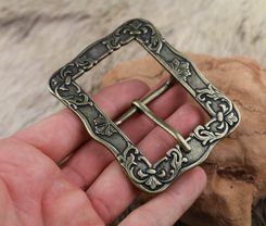 Renaissance belt buckle, rectangle