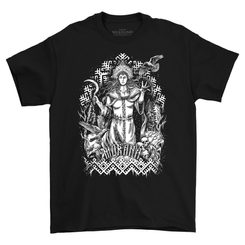 MORANA, Goddess of Death, men's black and white T-shirt