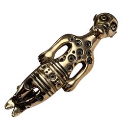 FIGURAL CELTIC BRONZE FIBULA with a man, replica
