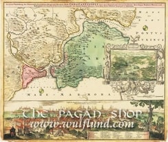 Constantinople, historical map, replica
