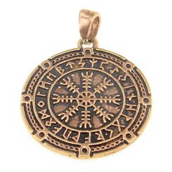 AEGISHJALMUR - bronze pendant