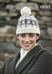 Hand knit Sheep Merino Wool Hat, Ireland