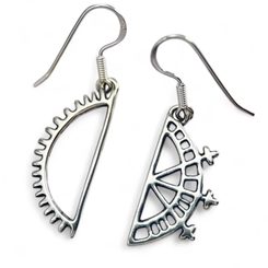 BEAIVI et MANO - Soleil et Lune, Boucles d'oreilles Sami, argent