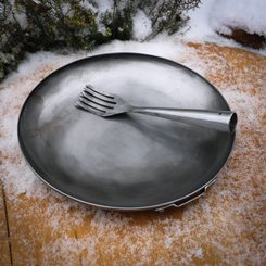 OUTDOOR PAN 23 cm with fork handle, Perunika system for BUSHCRAFT