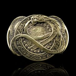 Jormungand, boucle de ceinture, laiton