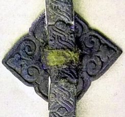 VIKING STRAP END, Birka, bronze