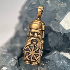 VALKNUT, viking pendant, bronze