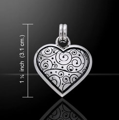 HEART PENDANT, silver 925, talisman