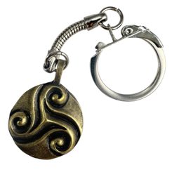 Celtic triskel, zinc key ring