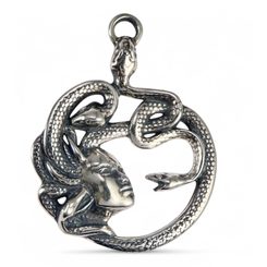 MEDUSA, antique Talisman, silver