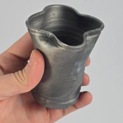 PERCHTA, BOHEMIAN MEDIEVAL GOBLET, green forest glass