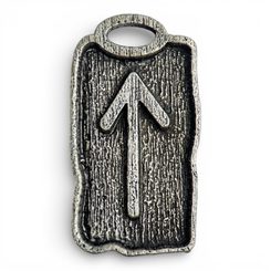 Tiwaz - Pendentif Rune, Zinc