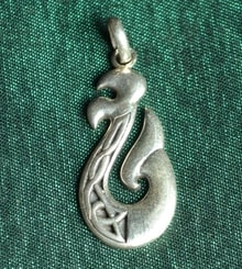 HEI MATAU, MAORI HOOK, talisman, Ag 925