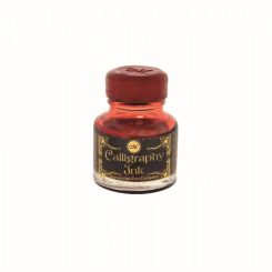 Calligraphic ink, red, ruby