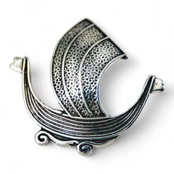 DRAKKAR, vikinská loď, amulet, stříbro 925