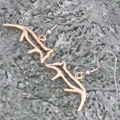 GUMPI, sámischer Wolf, Ohrringe, Bronze