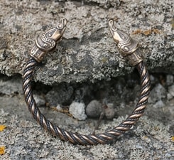 Midgardschlange, Wikinger Armband, Bronze