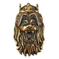 Tschechischer Löwe, Kopf, Anhänger, Bronze
