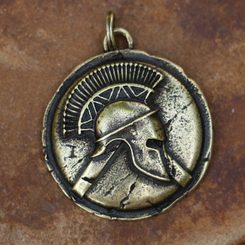 SOWULO - rune pendant, zinc, ant. brass