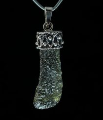 NORICA, moldavite, pendant, sterling silver