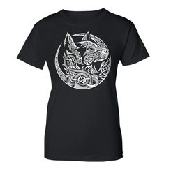 FENRIR, VIKING WOLF, ladies T-shirt B&W