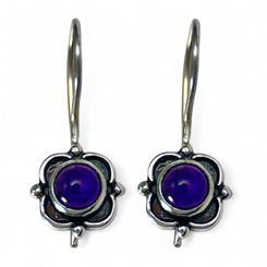 FLAVIA, silver earrings, amethyst, Ag 925/1000