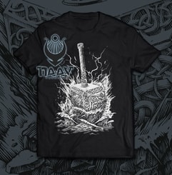 HEIMIR, Thor's Hammer, pendant, Damask steel