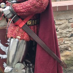 Leather scabbard for one-handed sword