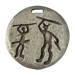 Guerrier Pendentif, Tanum pétroglyphe, zinc