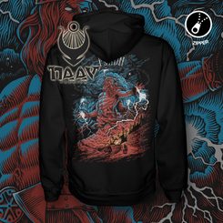 PERUN, Slavic God of Thunder, Zipper Hoodie