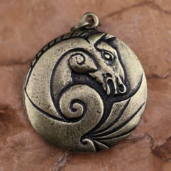 CELTIC HORSE amulet zinc