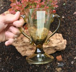 Glass with blue decor, 13th century