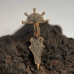 AZTEC, boucles d'oreilles en argent, grenat