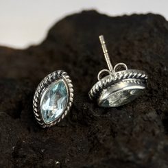 Ohrringe GOTLAND, Kreuz, Silber Ag 925