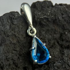 POLARIS, silver pendant, glass