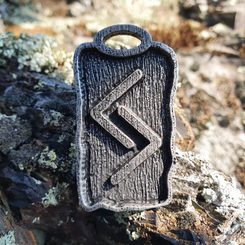 JERA, runový amulet, zinek