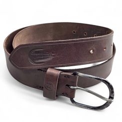 Leather belt with forged buckle, Trilobit