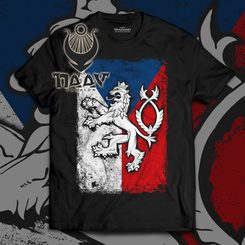 Lion et drapeau tchèque, t-shirt