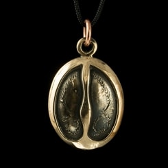 DEER TRACK, pendant, bronze