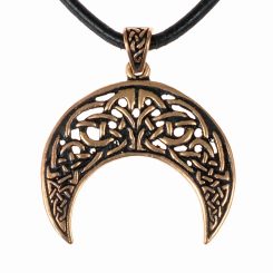 Anhänger aus Bronze, keltische Luna, Mond