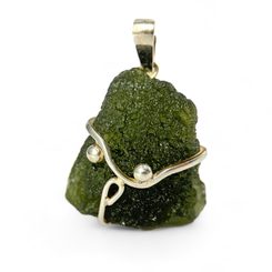NUBILA, silver pendant, Moldavite Ag 925