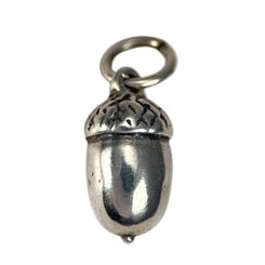 GRAINE, pendentif de gland de chêne, en argent