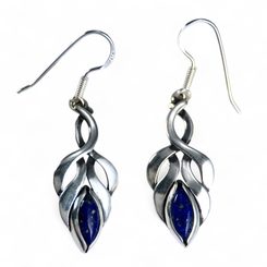 COLLEEN - boucles d'oreilles, lapis-lazuli, argent