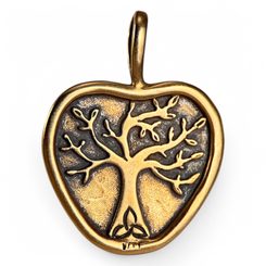 Pommier, pendentif, bronze