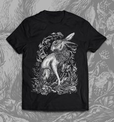 HARE, men's  T-shirt, black, Druid collection