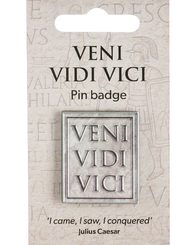 Roman Veni Vidi Vici pin badge