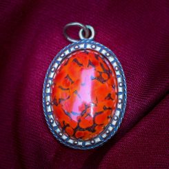 Pendentif MEDIEVAL avec verre - Dragon's Eye, bronze