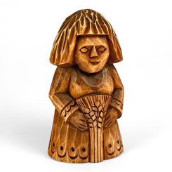 Slavic Goddess Ziva, carved statue, wood
